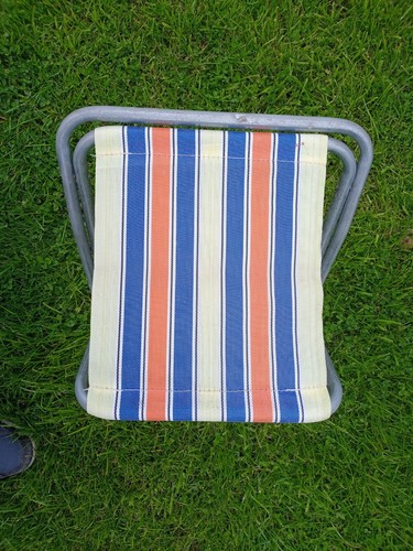 Vintage,Klappbarer Angelhocker,Tragbarer Stuhl,Camping,Picknick,Festival,Retro - Bild 4 von 12