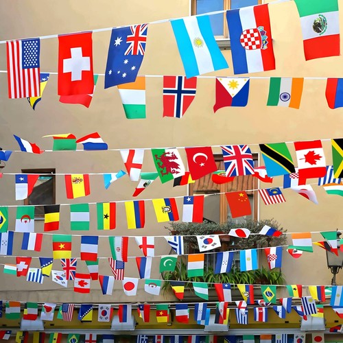 100 Countries String Flag, 82 ft International Flags Bunting Banner, World Fl... - Picture 7 of 7