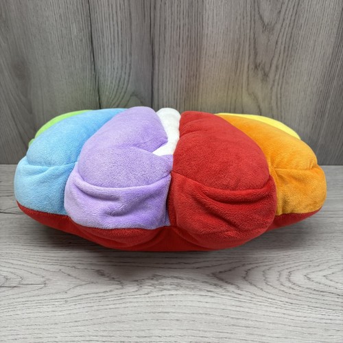 Cuscino peluche NBC New York Studios logo pavone colori arcobaleno 2014 lungo 16" - Foto 9 di 13