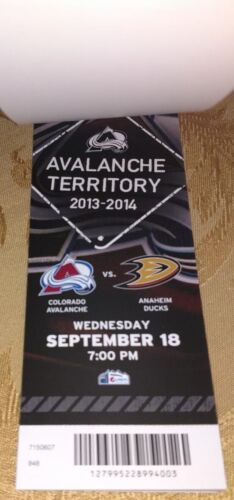 2013-14 COLORADO AVALANCHE Nathan MacKinnon Debut Ticket 44 Game COMPLETE SET - Picture 2 of 3