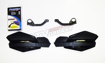 Powermadd Star Series Handguards Guards Mount Kit Black Raptor Banshee YFZ 450R