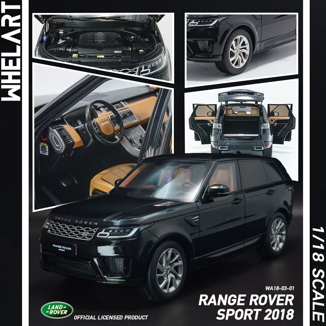 Range Rover Sport 1/18 スケールモデルWHELART 1/18 Whelart Land Rover Range Rover Sport (Black) Diecast