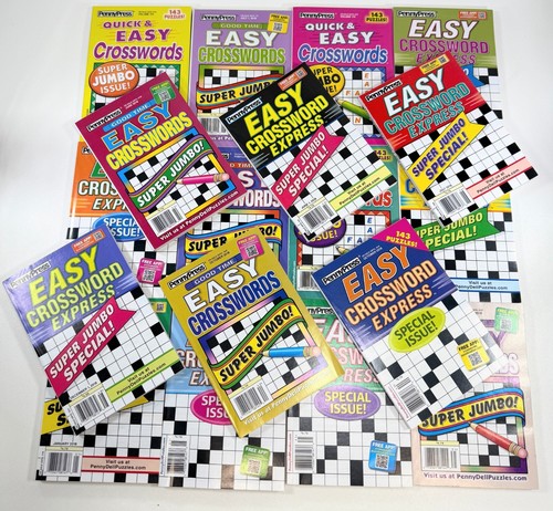 Lot of 14 Dell Penny Press Crossword Puzzle Books Easy & Good Times - Picture 1 of 6