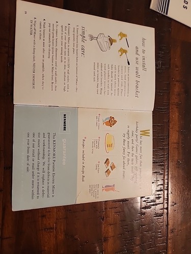 LIBRO DE RECETAS BATIDORA ELÉCTRICA KENMORE - Imagen 7 de 8