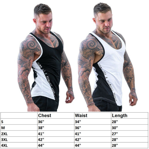 Men Gym Workout Singlet Sport Training Tank Top Vest Muscle Bodybuilding T-Shirt - Picture 2 of 20