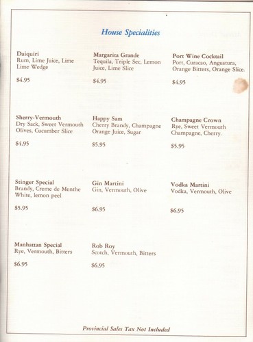 CANADIAN PACIFIC HOTELS SERVICIO DE HABITACIONES Menú Halifax Nueva Escocia Canadá - Imagen 8 de 10