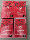 70 Count Blue & Red Mini Lights Green Wire 15 Feet Rite-Aid New Lot of 4