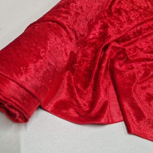 Crushed Velvet Fabric Dress Craft Stretch Velour Material 150cm Wide - Picture 18 of 43