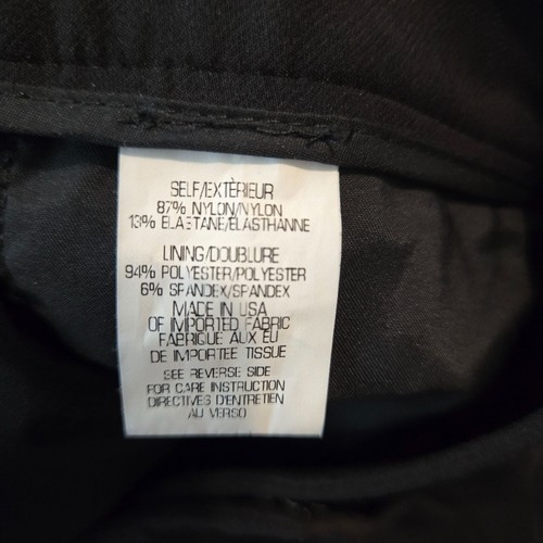 Theory Dress Pants Womens 8 black nylon stretch Classic Slim leg Quiet Luxury - Picture 4 of 12