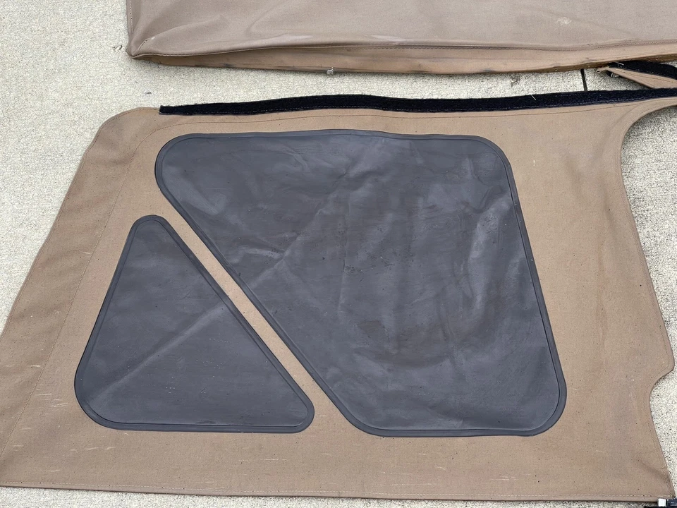 97-06 Jeep Wrangler TJ extremidades de pavimento bronzeadas parte superior macia traseira lateral traseira janelas coloridas - Imagem 3 de 4