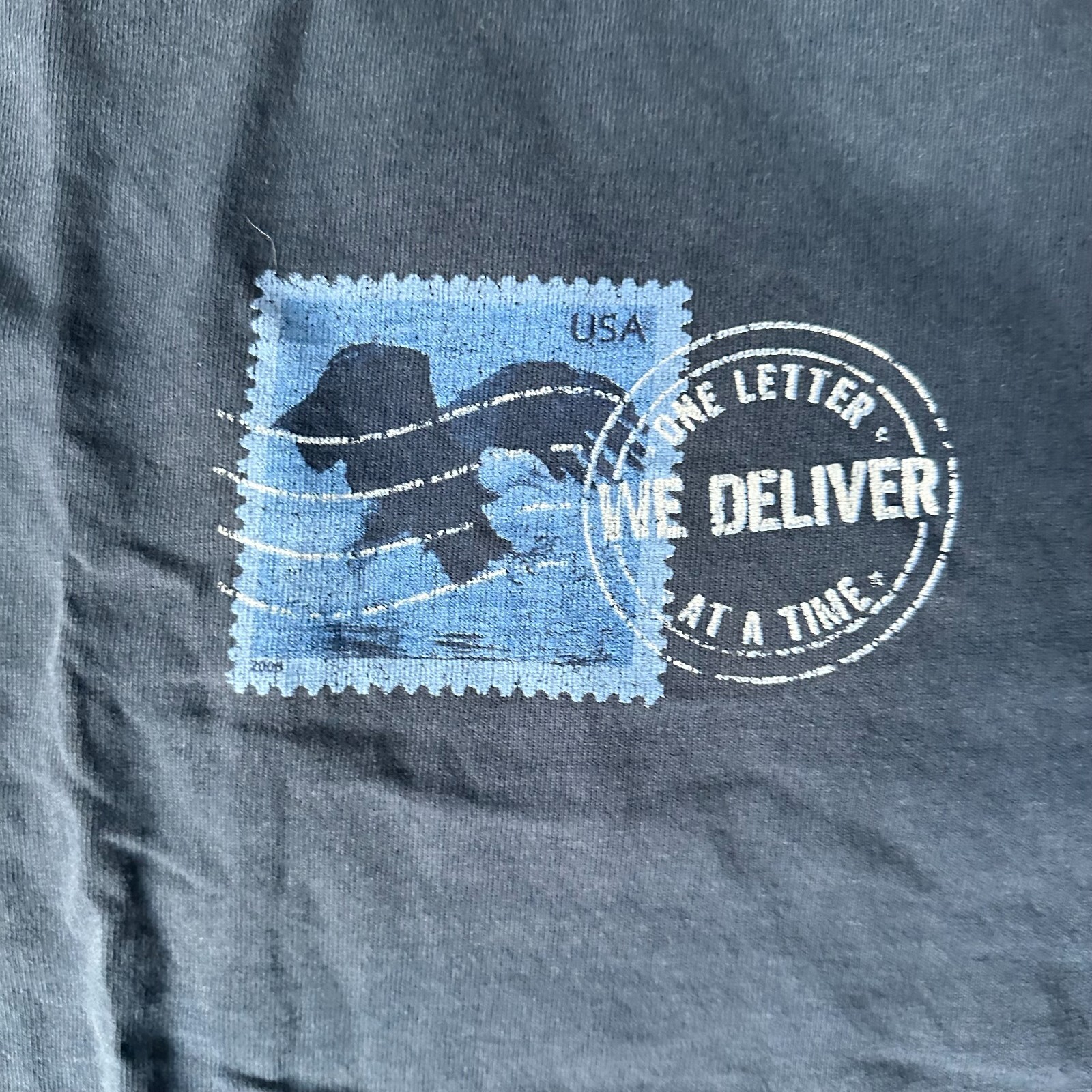 Vintage Mail Man Shirt Adult Large Blue Post Serv… - image 8