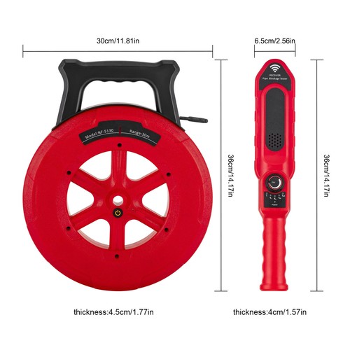 Pipe Locators Pipe Blockage Detector 30M 100ft Diagnostic-tool Scanner Wall PVC - Picture 2 of 15