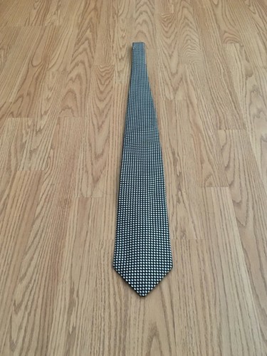 Men's Necktie Tie Necktie Black/White Classic 4" x 58 1/2" Dion MCMLXXXIX - Picture 2 of 12