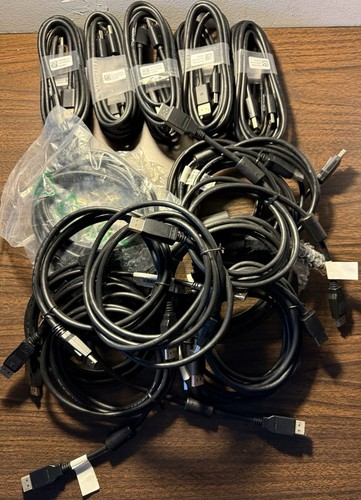 NEW (25) Display Port to Display Port Cable DP Male to Male Cord 4K UHD QHD FHD