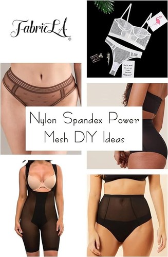 Tela de malla FabricLA Power | 4 vías elástica ligera transparente | Nylon Spandex 60" - Imagen 4 de 15