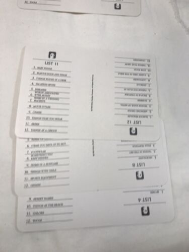 Gioco Scattergories vintage pezzi di ricambio 6 set completi liste 1988 B5 - Foto 9 di 12
