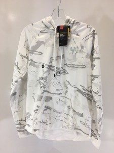UNDER-ARMOUR-WOMEN-039-S-LOGO-HYDRO-CAMO-HOODIE-WHITE-GRAY-MEDIUM-NWT