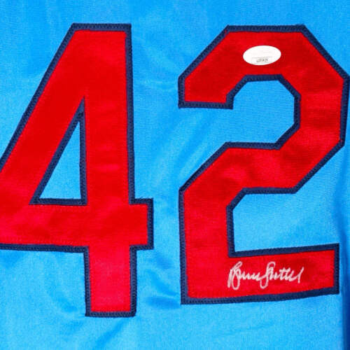Bruce Sutter Signed St. Louis Blue Baseball Jersey (JSA) - Picture 2 of 3