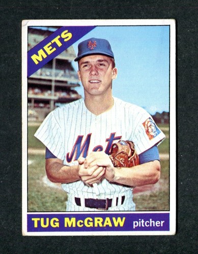 Tug McGraw New York Mets World Series Pitcher 1966 Topps MLB Baseballkarte #124