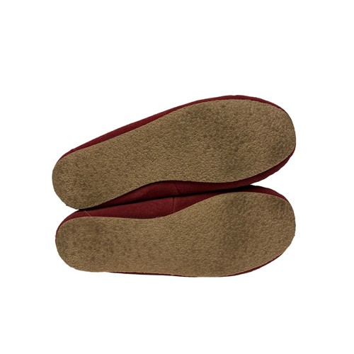 Minnetonka Cally Leather Faux Fur Lined Red Slipper Women's Size 10 - Picture 8 of 10