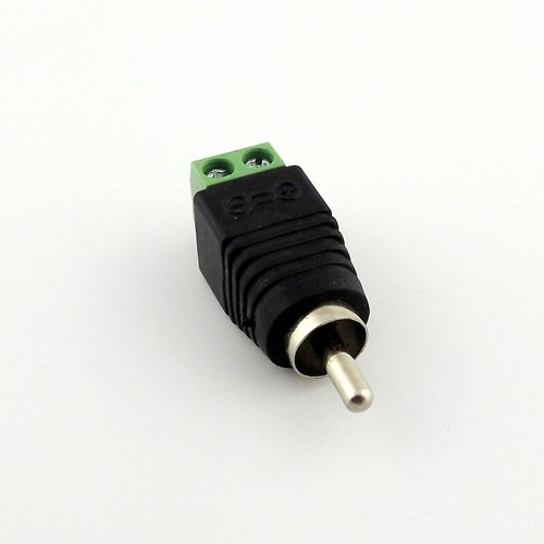 100pcs Phono RCA Male Plug To AV Screw Terminal Solderless Connector CCTV 2024 - Picture 8 of 9