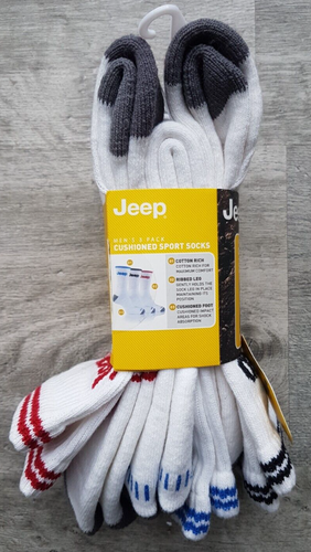 Jeep Cushioned Sport Socks Pack of 3 pairs UK 6 - 11 - Picture 6 of 6