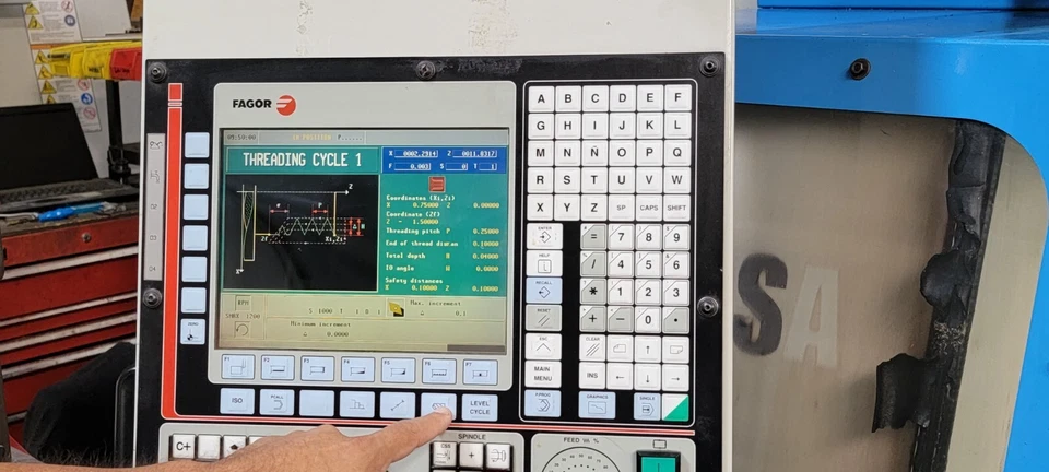 CLAUSING METOSA CNC1560 Flatbed Lathe FAGOR 8055 TC, 3K RPM 10 HP 15X60 2 Chucks - Image 4 of 4