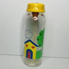 Vintage Cribmates Baby Bottle Latex Nipple Nurser House Scene New Sealed 9oz