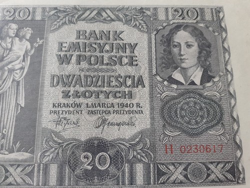 Poland Dwadziescia Zlotych 20..1940 R. - Picture 2 of 5
