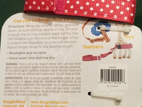 Porta Passeggino Regolabile Bottiglia Giocattolo Grip BooginHead Sippigrip Rosa Nuovo con etichette - Foto 5 di 8