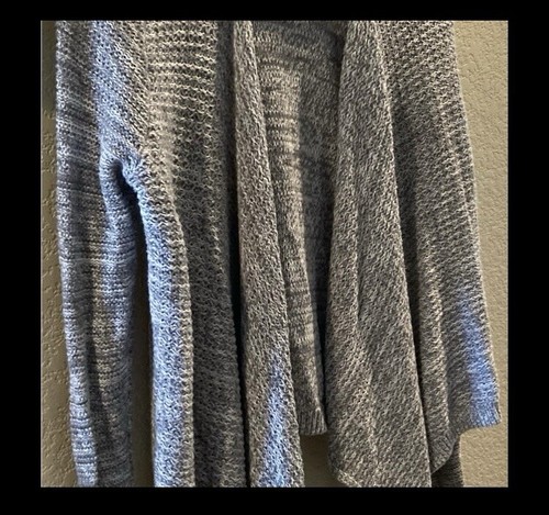 Hollister Damen LS Ärmel Open Wrap Pullover, grau, mittel - Bild 6 von 14
