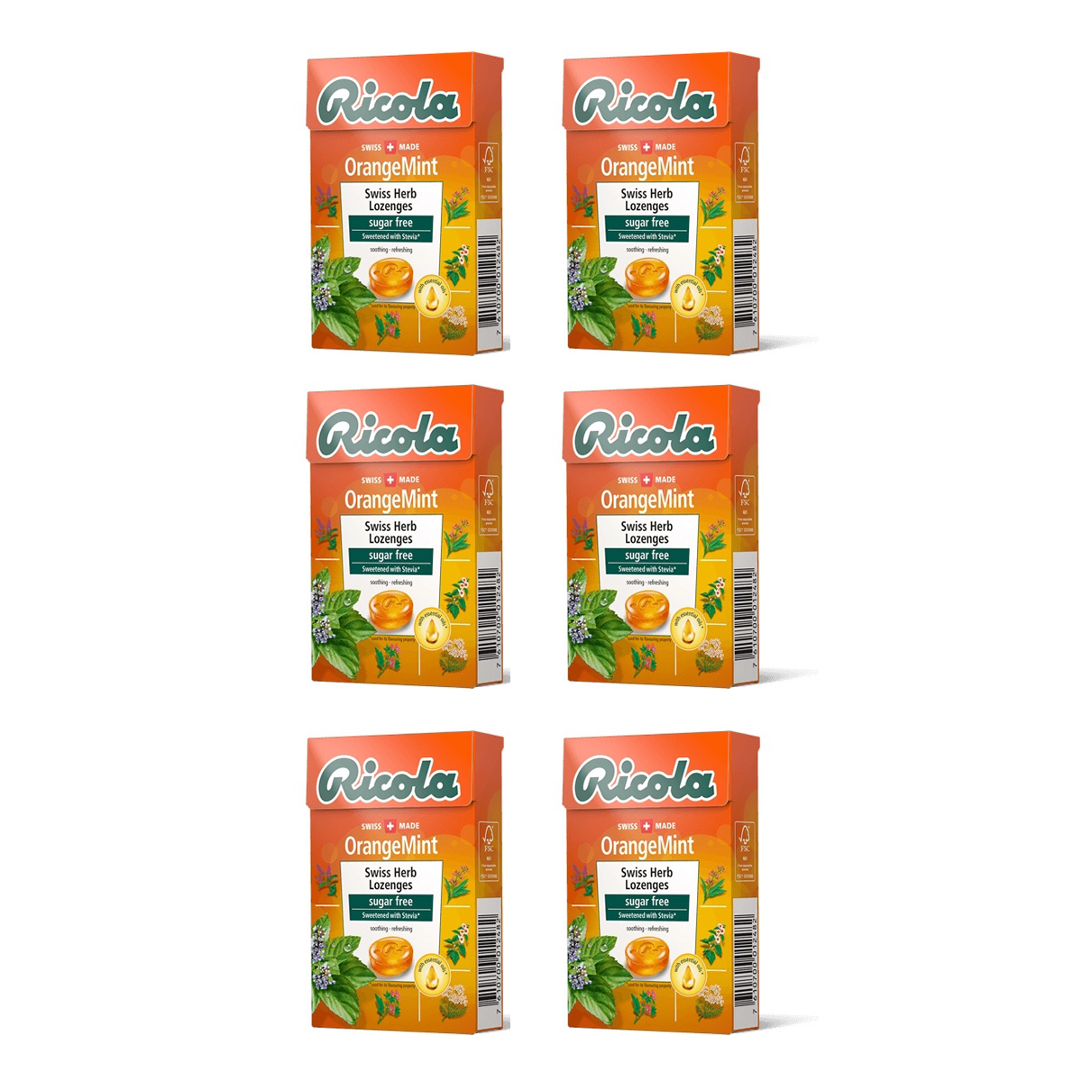 6 Flavors Ricola Swiss Herb Candy Lozenges Sugar Free 40g US | eBay