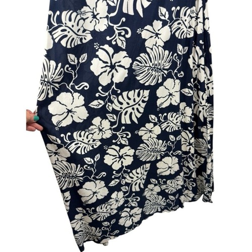 NWT Roxy Tropical Floral Ocean Echo Maxi Button Down Shirt Dress Navy XS - Picture 14 of 16