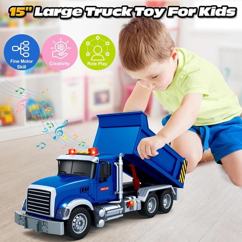 Mini Construction Vehicles Toy Series Digger Dump Truck Tractor Trailer UK Stock - Picture 3 of 8