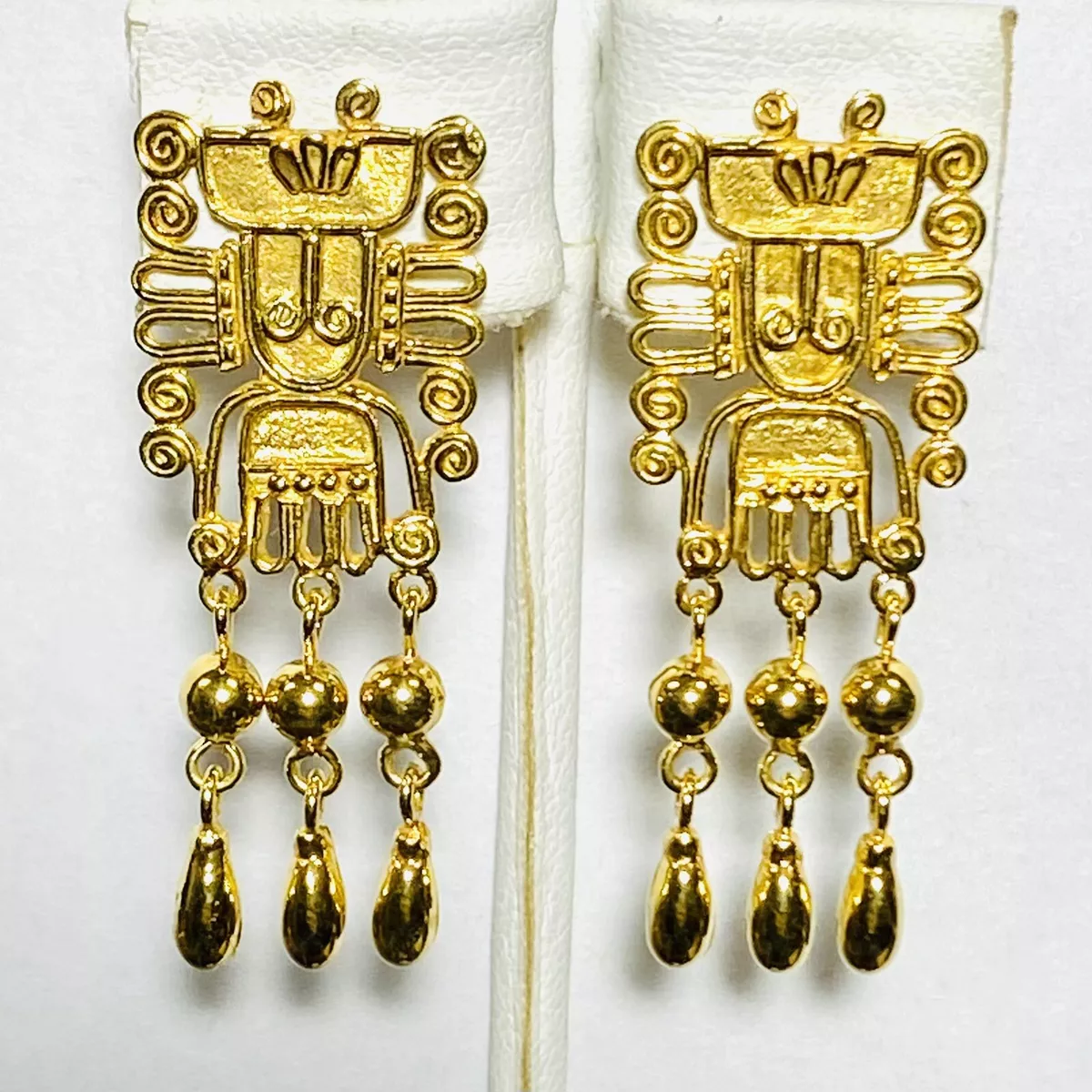 Gold aztec best sale earrings