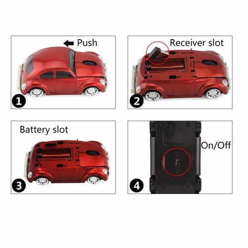 Car Wireless Gaming mouse 2.4Ghz 1967 beetle Mice for V W PC USB Birthday gift - Picture 37 of 37