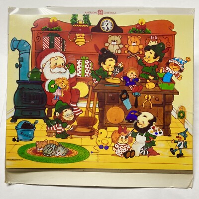 Vtg Santas Workshop Advent Calendar American Greetings 1982 USA
