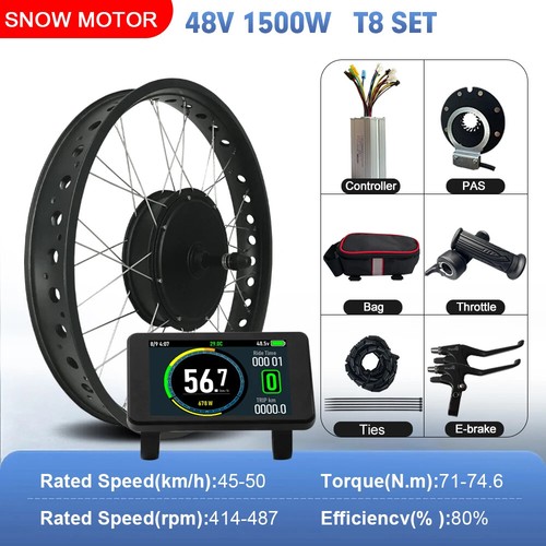 48V 1500W Rear Wheel Hub Motor for Snow Bike Fat Tire E-bike Conversion Kit - Picture 10 of 26