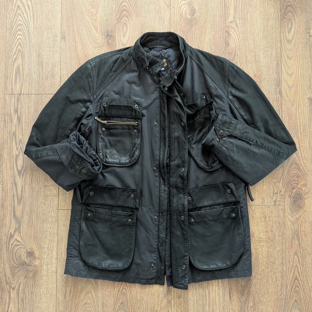 Barbour A436 Wax Leather INTERNATIONAL-BLACK Men's Jacket