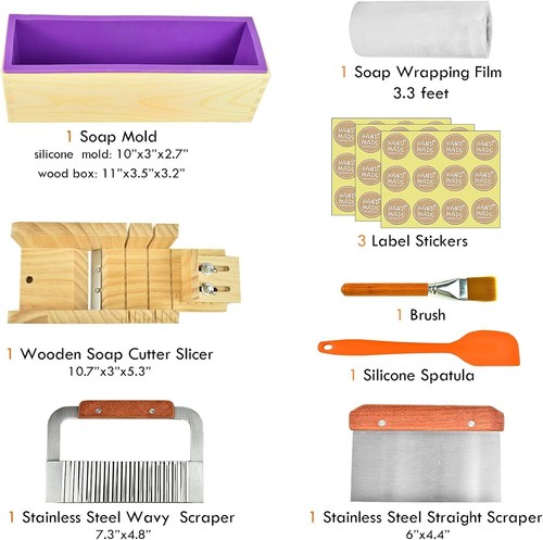 Loaf Soap Making Cutting Mold Kit Multi-Function Adjustable Wood Soap Mold Se... - Picture 3 of 10