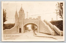 Real Photo Postcard St. Louis Gate Quebec Canada c1920 RPPC