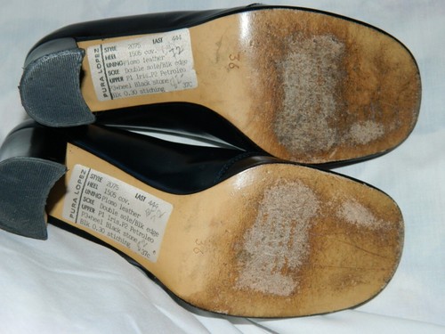 Zapatos de salón Pura Lopez punta redonda de tacón alto en cuero brillante multicolor, Euro 36 - Imagen 9 de 12