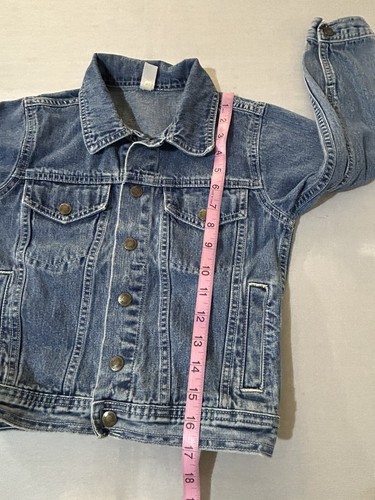 Carters Jacket Demin Girls Size 6 Blue Snap Button Pockets Cowgirl Farmcore - Picture 6 of 6
