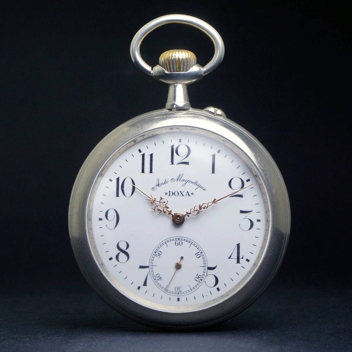 Massive Heavy Doxa Anti Magnetique Antique Pocket Watch Circa 1906