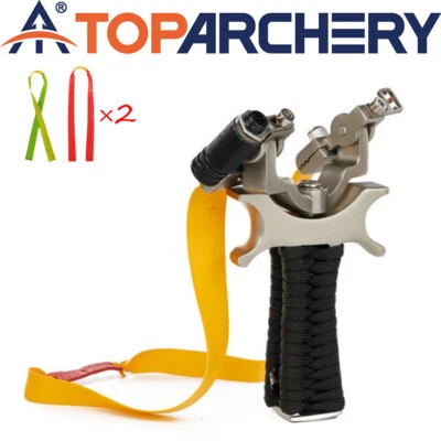 TOPARCHERY Profi Jagd Katapult Steinschleuder Slingshot 2 Gummiband Laser Schleuder Zwille