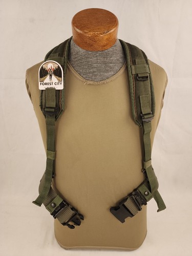 Good - Medium Alice Belt w/ Suspenders OD Green Military Pistol Belt - Picture 8 of 8