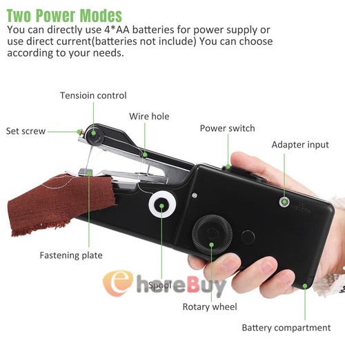 Home Hand Held Mini Electric Sewing Machine Household Cordless Smart Tailor DIY - Picture 4 of 38