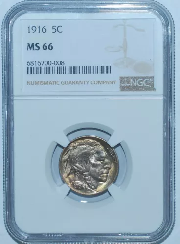 1916 P NGC MS66 Buffalo Nickel