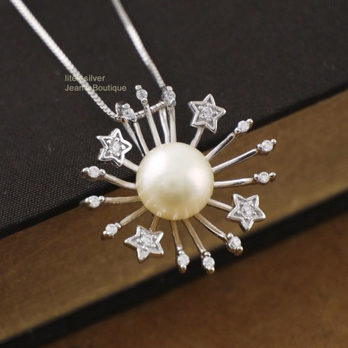 925 Sterling Silver CZ perla gatto foglia uccello fiore fascino ciondolo T16 - Foto 5 di 138