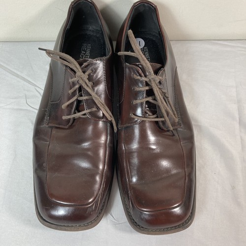 Kenneth Cole Reaction Men's Brown Lace up Dress Shoe-Size 11 Sim-plicity Leather - Picture 3 of 9